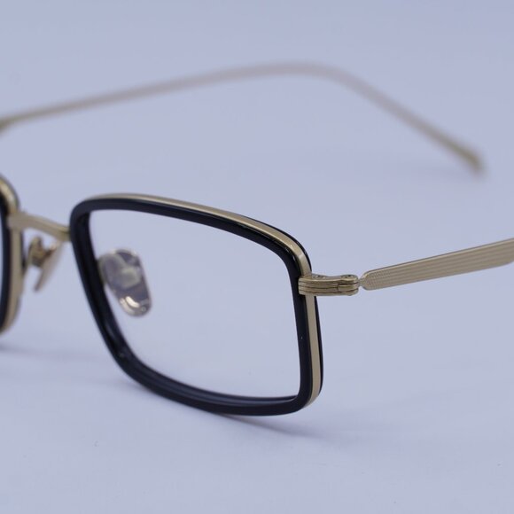 Maui Jim MJO2421 16B Eyeglasses Black/Gold 49mm Rectangle Frame - Picture 4 of 10